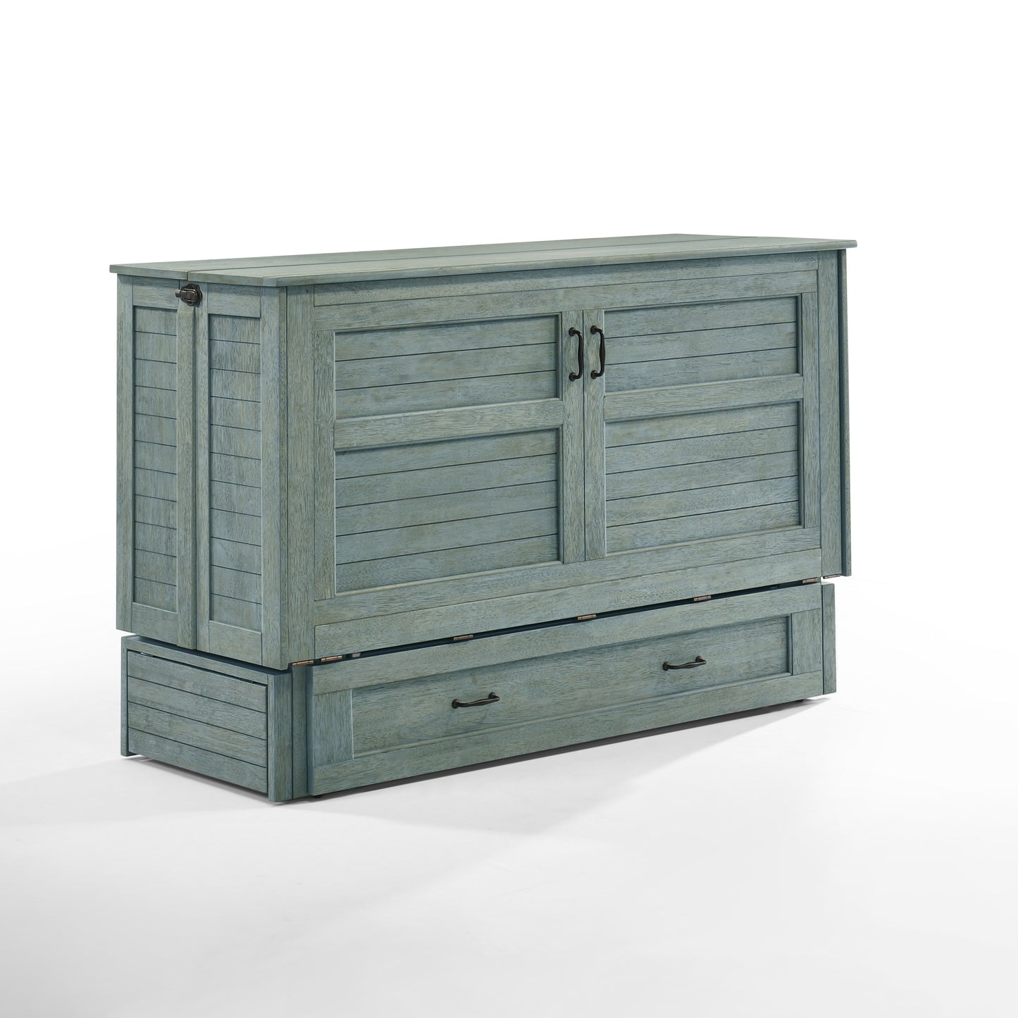 Poppy Murphy Cabinet Bed Antique Blue Finish