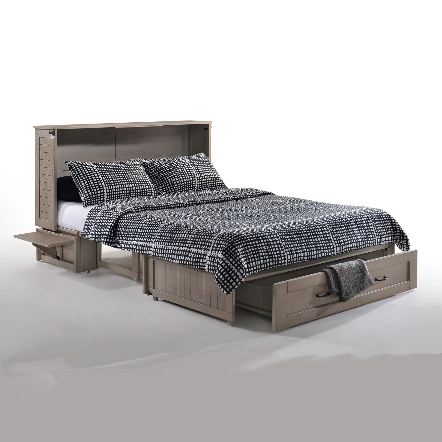 Night and Day Furniture Poppy Murphy Cabinet Bed Brushed Driftwood Finish