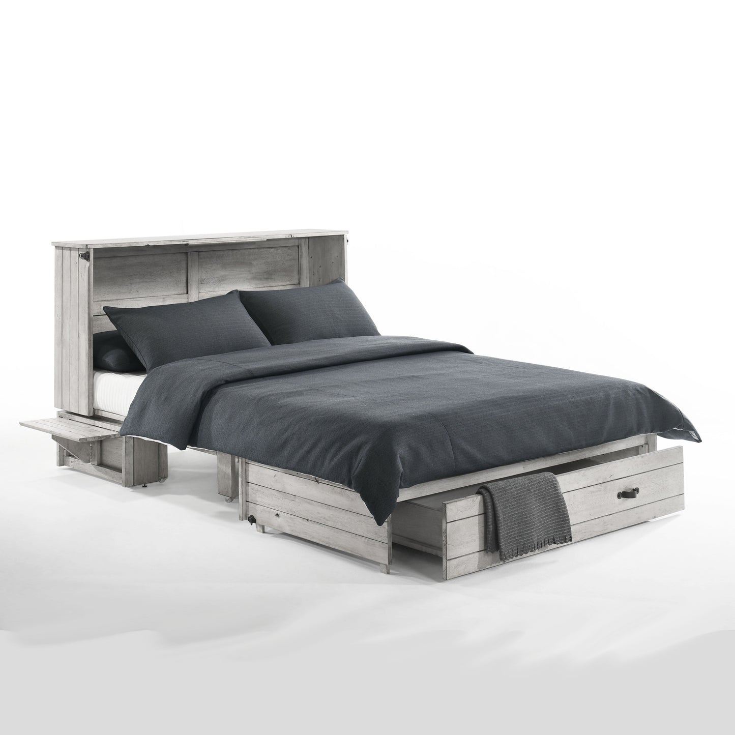 Night and Day Furniture Ranchero Murphy Cabinet Bed Wildwood Vintage White Finish