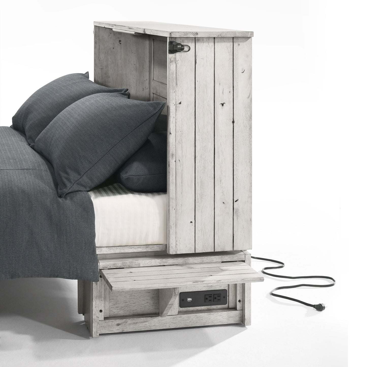 Ranchero Murphy Cabinet Bed Wildwood Vintage White Finish