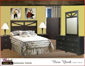 New York Style Complete 5 pc Bedroom Furniture Set
