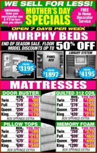murphy beds with 50% off and free mattress