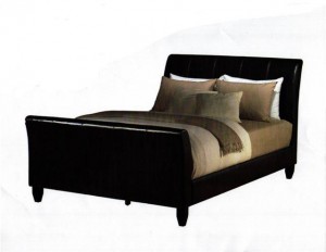 Sleigh Leather Bed