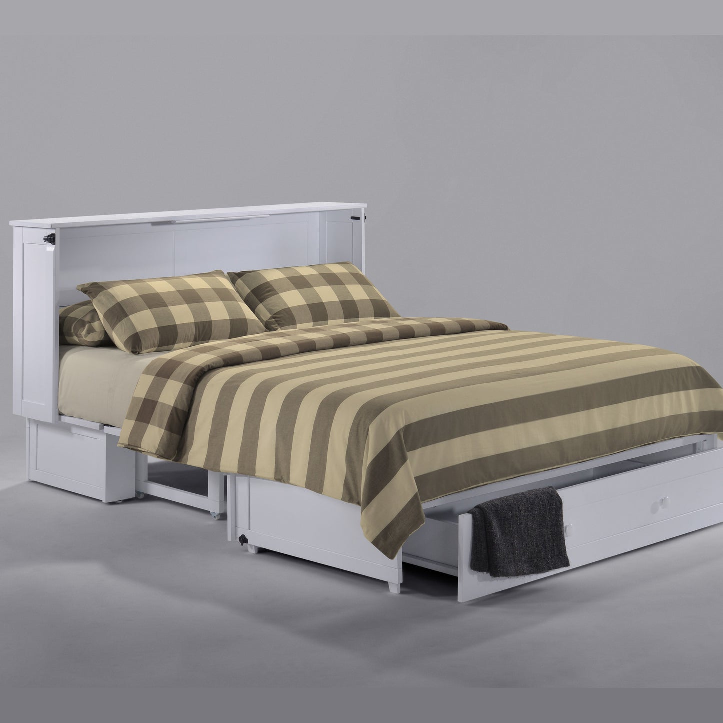 Night and Day Furniture Clover Murphy Cabinet Bed White Finish