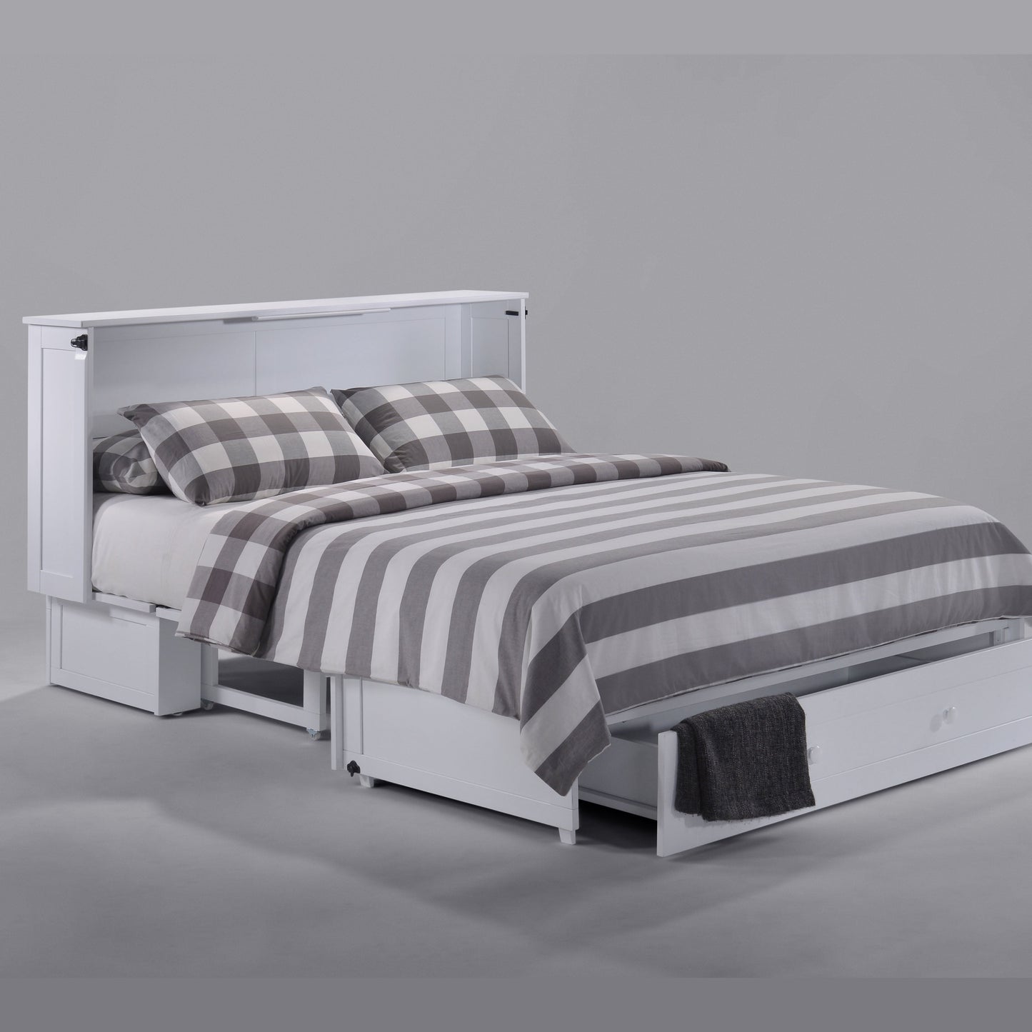 Clover Murphy Cabinet Bed White Finish