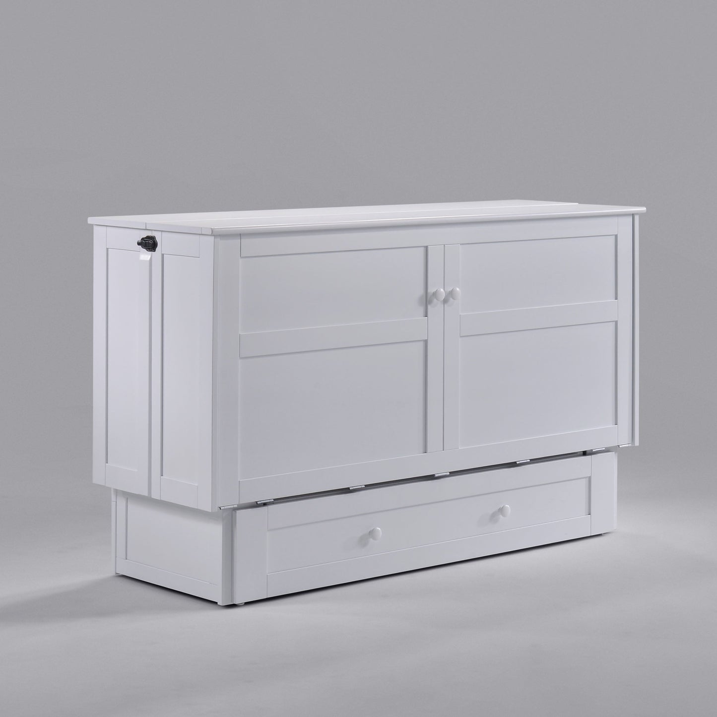 Clover Murphy Cabinet Bed White Finish