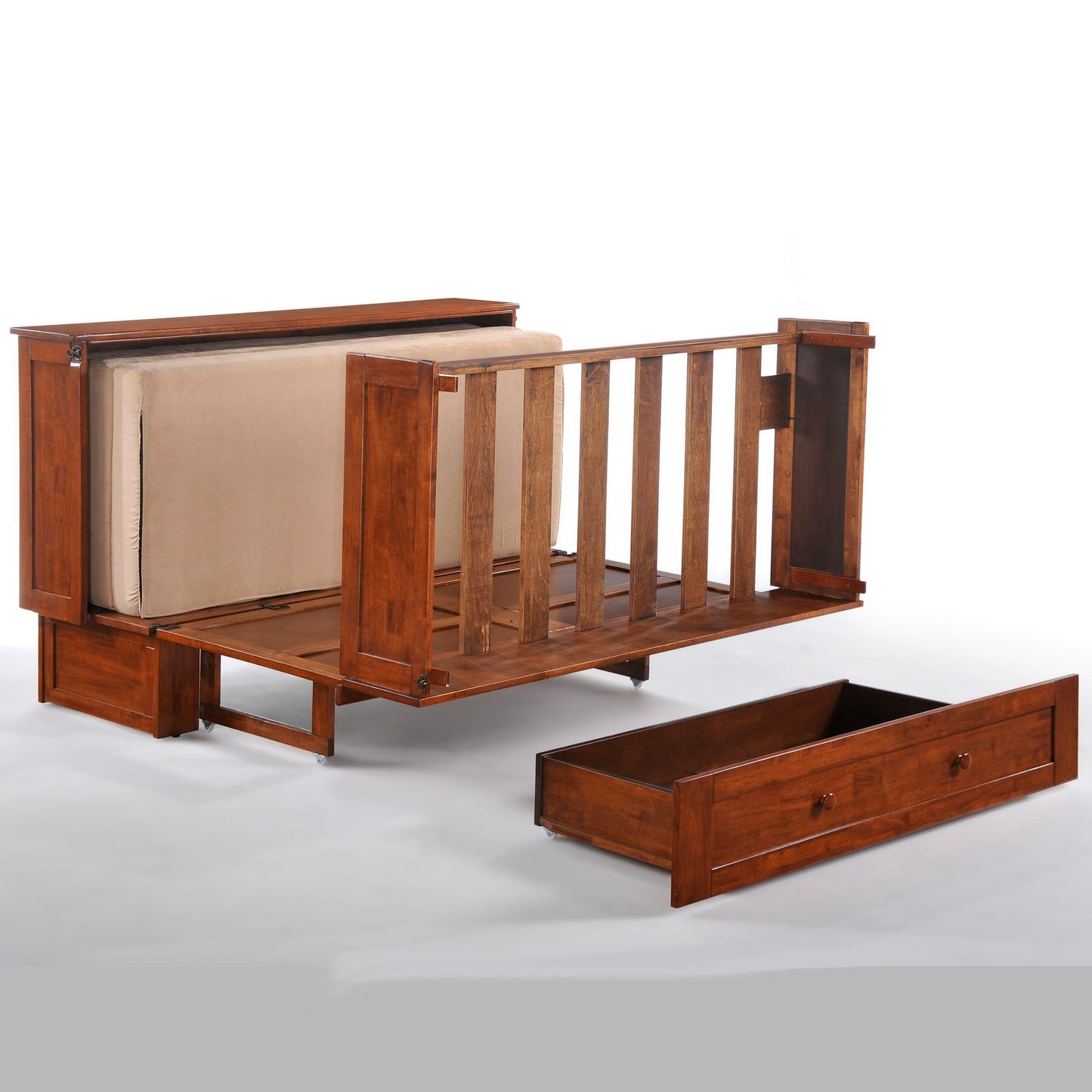 Clover Murphy Cabinet Bed Cherry Finish