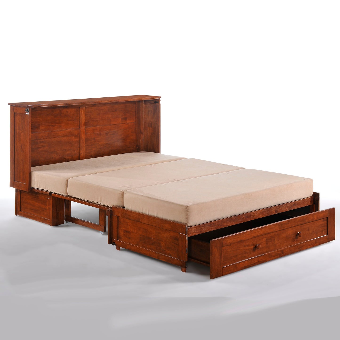 Clover Murphy Cabinet Bed Cherry Finish