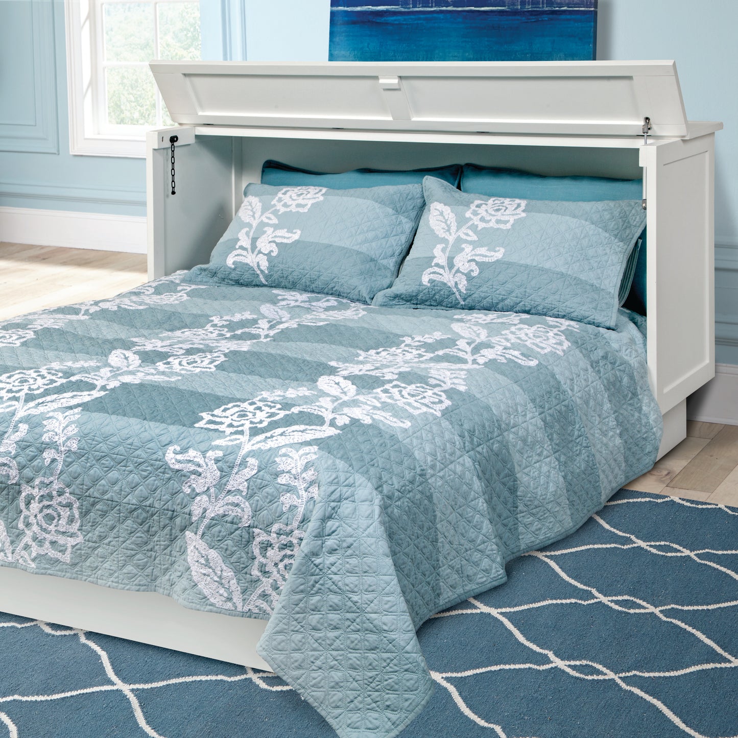 Arason Enterprises Creden-ZzZ Essex Cabint Bed White Finish