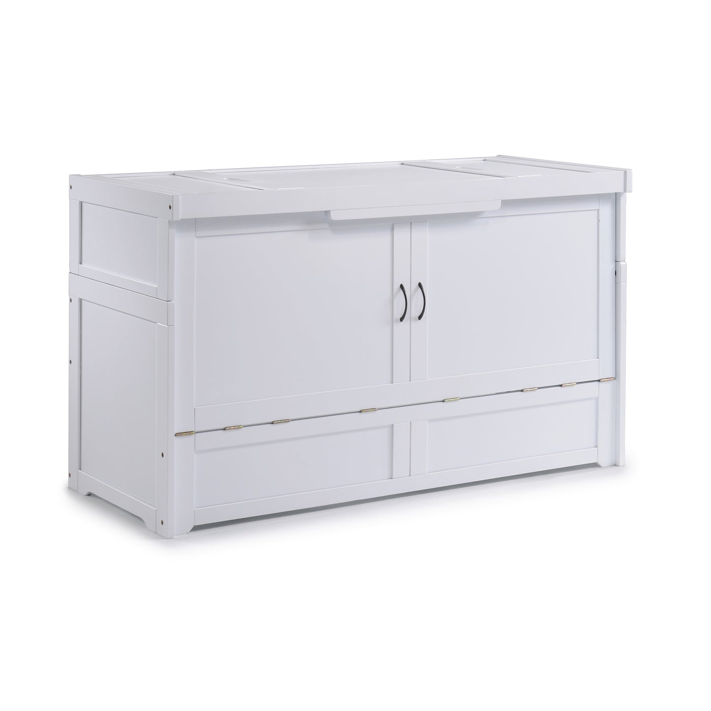 Murphy Cube Cabinet Bed White Finish