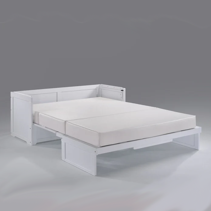 Murphy Cube Cabinet Bed White Finish